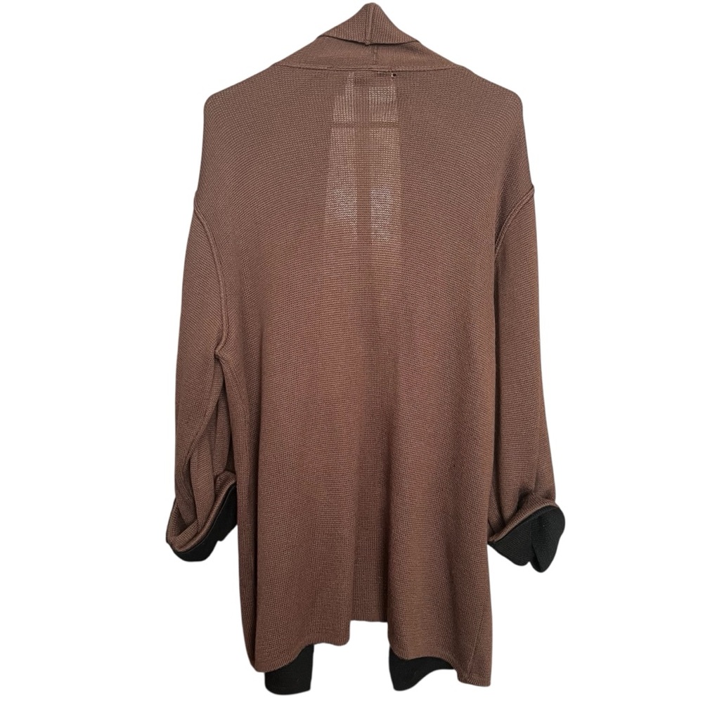 Fioreblu Knit Cardigan Sweater Wool Blend Grandmacore Classic Cozy SZ M Brown - Picture 2 of 16